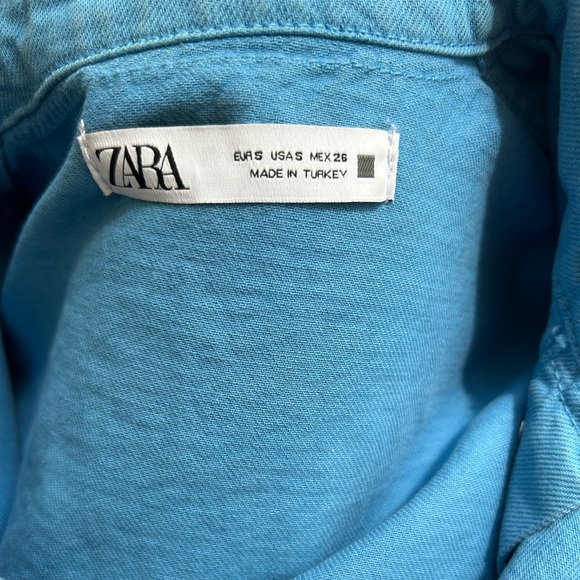 Zara size S Shacket blue color twill denim 100 %cottom - Picture 10 of 10